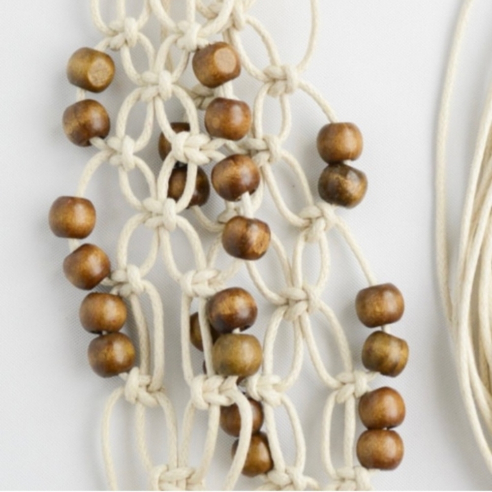 New scalloped shell macrame belt - Picture 4 of 9